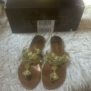 Colin Stuart Gold Chain Sandals from Victoria’s Secret previously loved